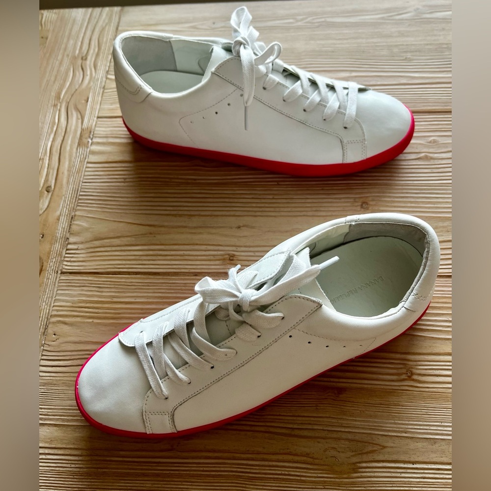 Banana Republic women's white with hot pink sole | size 10.5 | NWOT